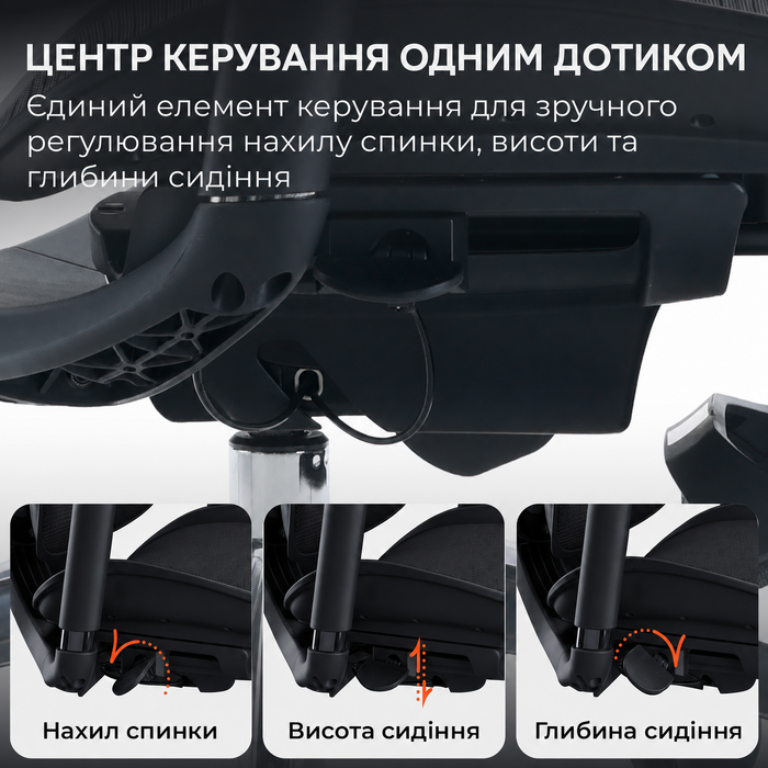 Крісло офісне Sihoo C300 PRO V2 Black з підставкою для ніг