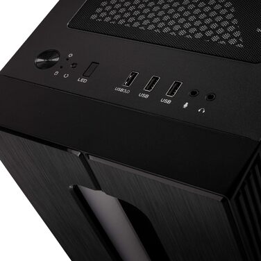 KOLINK Nimbus Midi-Tower ATX RGB комп'ютерний корпус чорний, корпус для ПК з підсвіткою, підтримка водяного охолодження