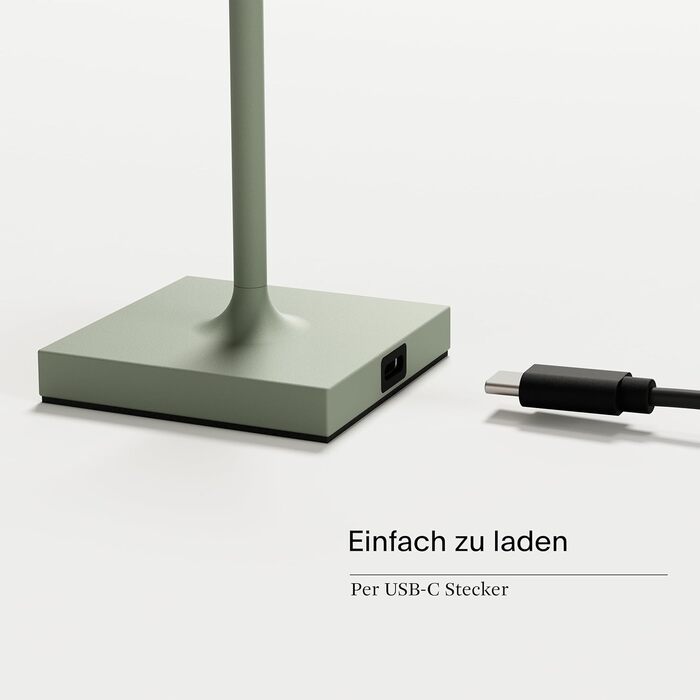 SIGOR Nuindie 2.0 - LED-лампа на акумуляторі, диммування, для дому та саду, IP54, USB-C, 12 годин роботи, салатовий (Pocket (USB-C))