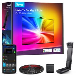 Розумна LED-підсвітка для телевізора Govee TV Backlight 3 Lite з Fish-Eye корекцією, для ТВ 55-65 дюймів (3.6м)