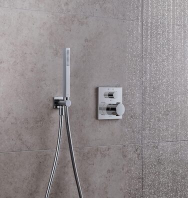 Duravit водозберігаюча ручна душова лійка, квадратна, хром, з режимом Rain, функція MinusFlow, легке очищення