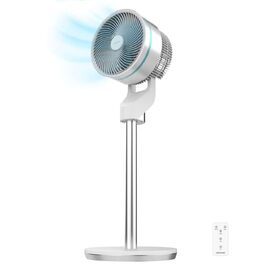 Вентилятор підлоговий Cecotec EnergySilence 900 Cyclone 35 Вт, 9 дюймів, 3 швидкості, Автоматичне обертання, Регульований нахил, Пульт + Сенсорне керування, Білий