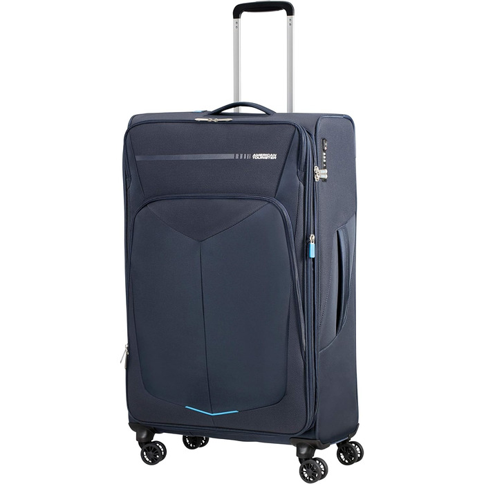 Валіза American Tourister Summerfunk, синя, 79 см, 119 л, розширювана, на 4 колесах