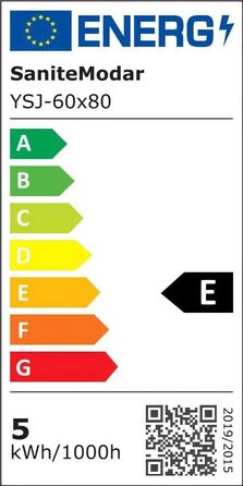 Дзеркало для ванної кімнати Sanitemodar LED 50x70 см з підсвічуванням, антизапар, сенсорне керування