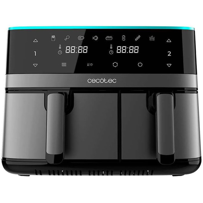 Аерофритюрниця Cecotec CecoFry Advance Double 9 л, 2850 Вт, цифрова, подвійна чаша, PerfectCook, для здорового харчування
