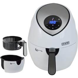 Цифрова аерофритюрниця без олії Eco-Air-Profi DC-1400W-1, біла, сенсорна панель керування