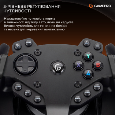 Ігрове кермо GamePro RW575PM з педалями та коробкою передач XBOX ONE/PS4/PS3/PC/SWITCH