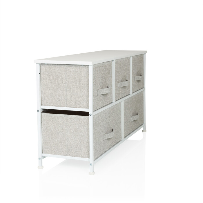 Комод FOLDAR 100x30x55см 5 відділень сірий hjh LIVING