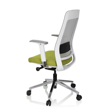 Офісне крісло / поворотне крісло CHIARO T2 WHITE сітка / тканина сіра / зелена hjh OFFICE