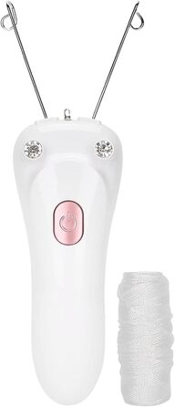 Електричний епілятор для обличчя з ниткою, бездротовий, акумуляторний, для жінок, видалення волосся, рожевий
