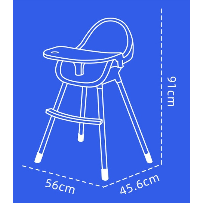 Стілець для годування Omna, 91 x 56 x 45,6 см