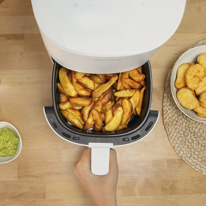 Аерофритюрниця Cecotec Cecofry Deluxe Rapid Sun 2,5 л, 1400 Вт, 8 програм, до 200°C, біло-бежева
