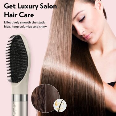 Slopehill Airstyler 5-в-1: Фен-щітка, плойка, випрямляч для волосся (Золотий)