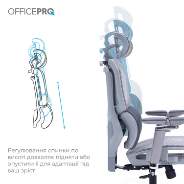 Крісло офісне OfficePro Unity OC710G Grey