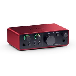 Focusrite Scarlett Solo 4 (4th Gen) USB аудіоінтерфейс для гітаристів, вокалістів та продюсерів - студійна якість звуку + ПО