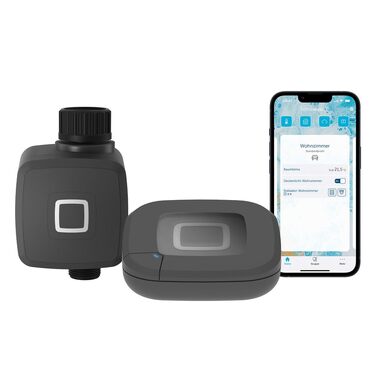 Homematic IP Комплект для розумного поливу саду: контролер + точка доступу, управління через додаток, антрацит