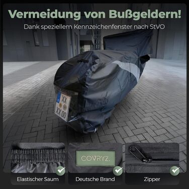 Водонепроникний чохол для мотоцикла та скутера COVRYZ — міцний зимовий захисний тент від UV-променів, дощу та пилу (для приміщень та вулиці)