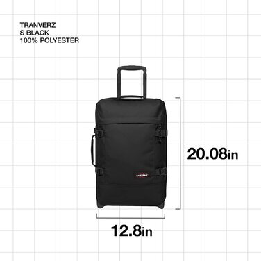 Валіза Eastpak TRANVERZ S 42 л, чорна, 51x32,5x23 см, універсальний розмір