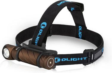 Ліхтарик-налобний OLIGHT Perun 2, 2500 люмен, 166 м, USB-зарядка, 5 режимів, таймер, акумулятор, для бігу, риболовлі, кемпінгу, Desert Tan