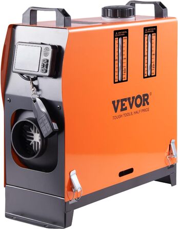 Автономний дизельний обігрівач VEVOR 8 кВт з Bluetooth, LCD-дисплеєм та пультом керування — портативна стаціонарна система опалення для кемпера, автобудинку, човна та причепа