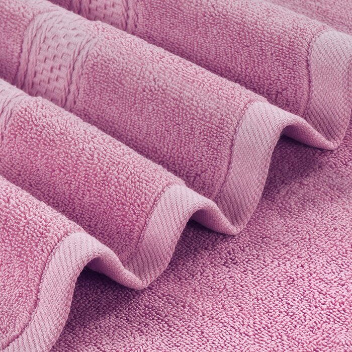 Рушники для ванни Utopia Towels, набір 4 шт, 100% бавовна, 600 г/м², швидковисихаючі, дуже вбираючі, м'які, рожеві, 68.6x137.2 см