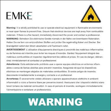 EMKE LED бездротова настільна лампа, біла, USB, диммована, сенсорна, магнітна, знімна, 360° регулювання, для читання, компактна