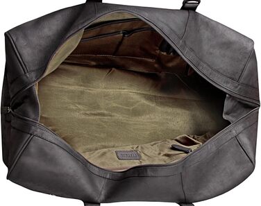 LEABAGS Дорожня сумка з натуральної шкіри 40 л, жіноча та чоловіча, преміум якість, велика спортивна та тренувальна сумка для подорожей, чорна