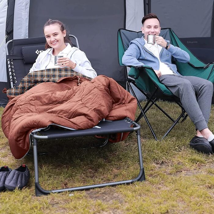 Зимовий спальний мішок KingCamp Cloud 400 XL широкий, бавовна, до -15°C