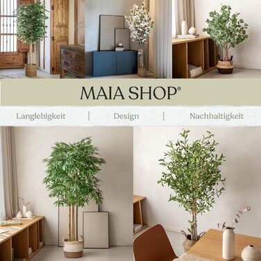 Штучний бамбук для декору, 105x70 см, пластиковий, кімнатна рослина Maia Shop