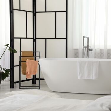 Підставка для рушників Relaxdays, чорна, з 3-ма перекладинами