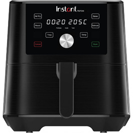 Аерофритюрниця Instant Brands Vortex 6 Plus 4-в-1, 1700 Вт, 3,7 л – для смаження, випікання, запікання, грилю, дегідрації та підігріву їжі, цифрова, середній розмір
