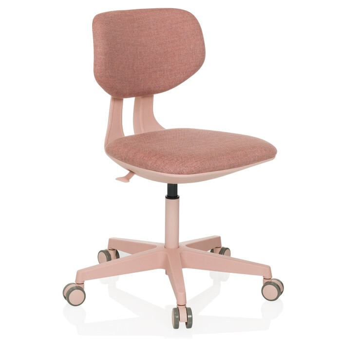 Дитячий офісний стілець KID COLORE з тканиною рожевого кольору hjh OFFICE