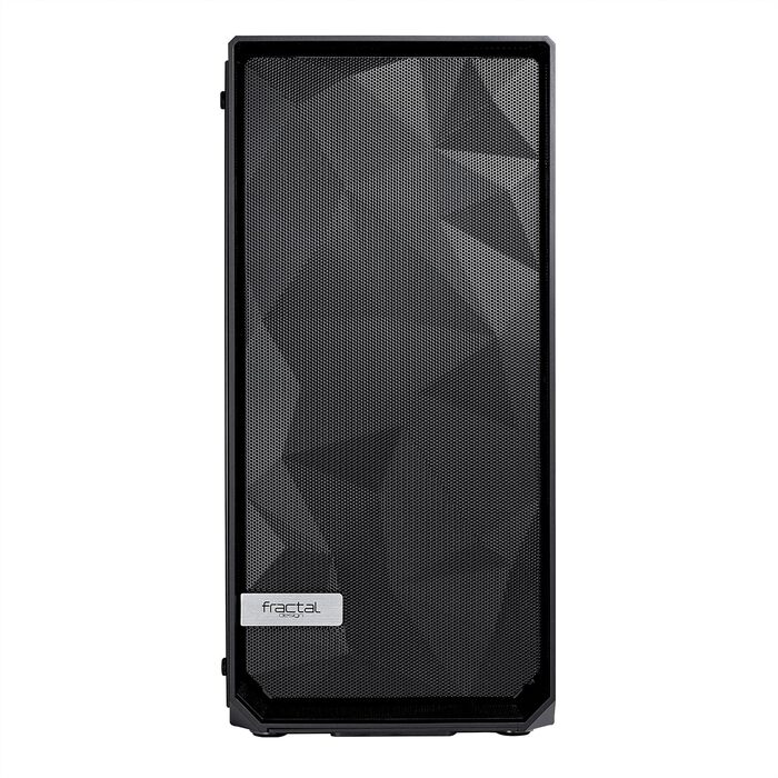 Корпус для комп'ютера Fractal Design Meshify C, компактний, з високою вентиляцією, 2 вентилятори, скляна панель, USB 3.0, чорний