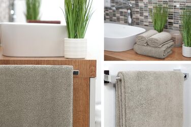 Набір рушників BEAUTEX преміум, 100% бавовна, 550 г/м², Oeko-TEX, 2 для рук і 2 банних, сірий, виготовлено в Європі