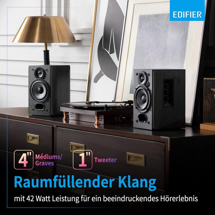 Акустична система Edifier Studio R1380DB 2.0 Bluetooth 5.1 (42 Вт) з пультом ДУ та регуляторами басів/високих частот для TV, PC, смартфону