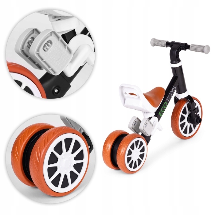 Беговел-машинка 2в1 з педалями ECOTOYS, чорний