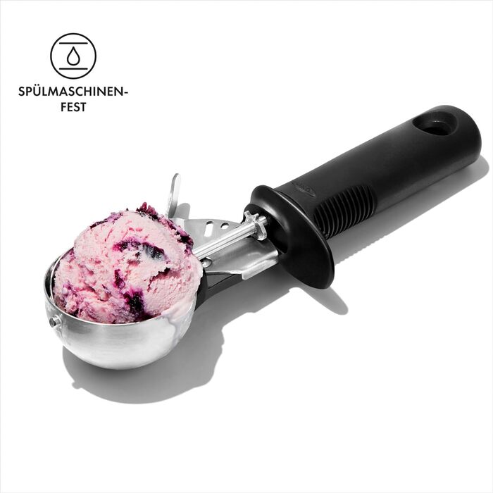 Ложка для морозива OXO Good Grips Robuste (нержавіюча сталь, чорна, 26.7 см) з тригером