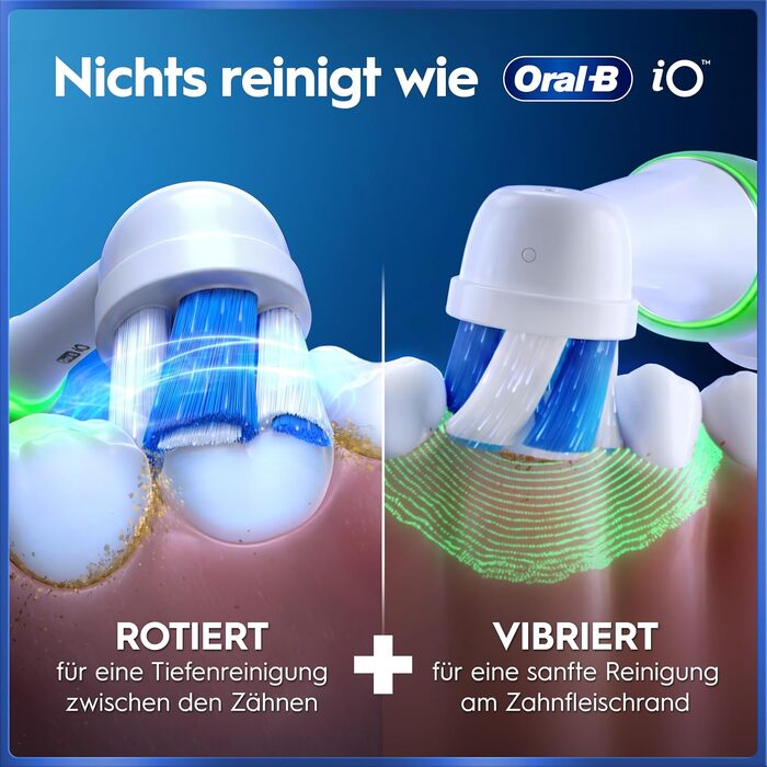 Електрична зубна щітка Oral-B iO Series 5, набір з 2 шт (чорна та біла), з додатковою насадкою та білим футляром