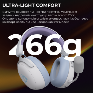 Бездротова ігрова гарнітура Ajazz AHM08 MAX Purple White Blue (AHM08-MAX-PWB)