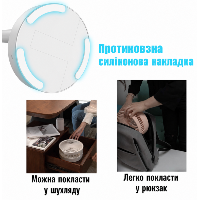 AICase акумуляторний настільний і підлоговий вентилятор з пультом, бездротовий, тихий, 4 швидкості, портативний, складаний, регульована висота, 19,7 см, 7200mAh, з USB-C кабелем для зарядки