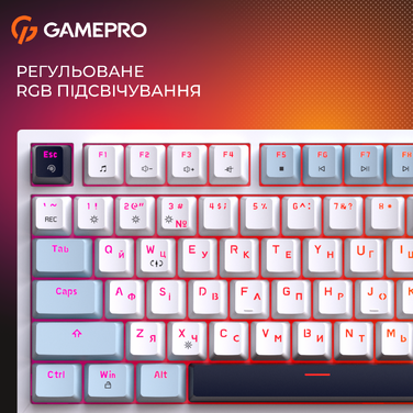 Дротова механічна клавіатура GamePro MK160 V2 Warden QLAB Sakura White (MK160-V2-BL-QS)