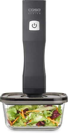 Набір вакуумних контейнерів Caso VacuBoxx Eco-Set з боросилікатного скла (3 шт.), без BPA, термостійкі та придатні для посудомийки та морозильника, з адаптером та шлангом