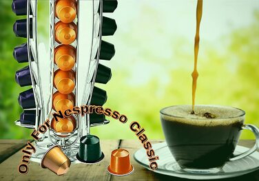 Підставка-диспенсер для кавових капсул Nespresso EXZACT, 40 капсул, обертається на 360°, стійка, металева
