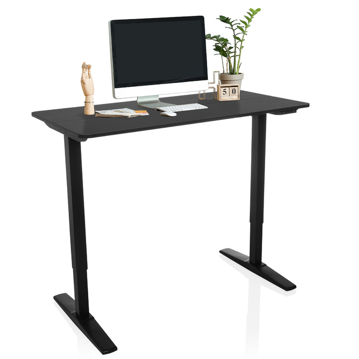 Письмовий стіл STAND CARBON 120 x 60 електричний регульований по висоті чорний hjh OFFICE