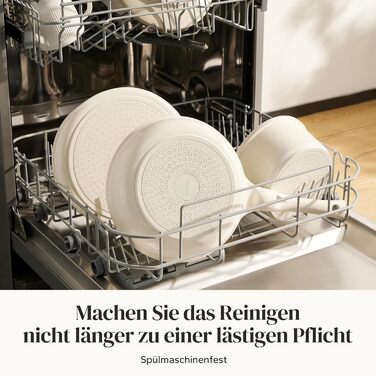 Набір каструль Redchef Keramik Induktion 11 предметів (бежевий) - посуд з кераміки, PTFE та PFAS free