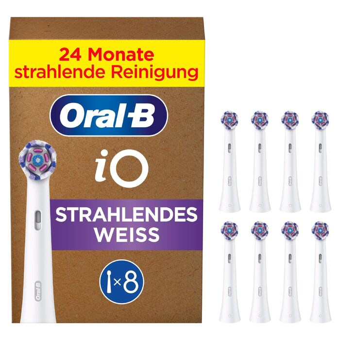 Смінні насадки для електричної зубної щітки Oral-B iO Radiant White (Білий, 8 шт.)