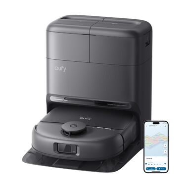 Робот-пилосос Eufy C28 з функцією миття підлоги, HydroJet самоочисний валик, потужність 15000Pa, 5-в-1 Omni-станція, антизаплутувальна щітка, розпізнавання перешкод за допомогою ШІ