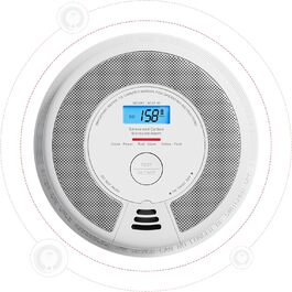 Датчик диму та монооксиду вуглецю X-Sense SC07, автономний, 10 років, з LCD-дисплеєм та кнопкою тестування, 360° моніторинг, автоматична перевірка, з можливістю радіомережі (1 шт.)
