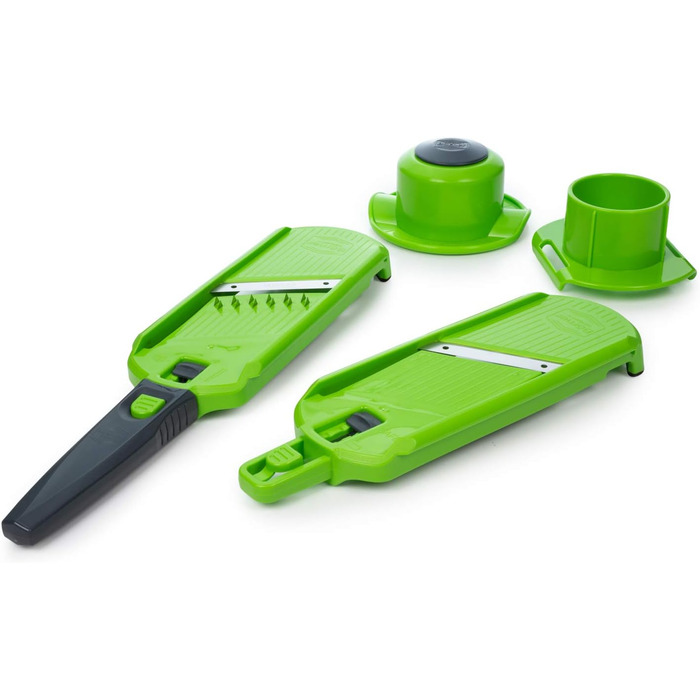 Овочерізка Börner Multi Dicer + Slicer 4-в-1, 5 насадок, для нарізки кубиками, соломкою, скибочками, кухонний набір, зелена
