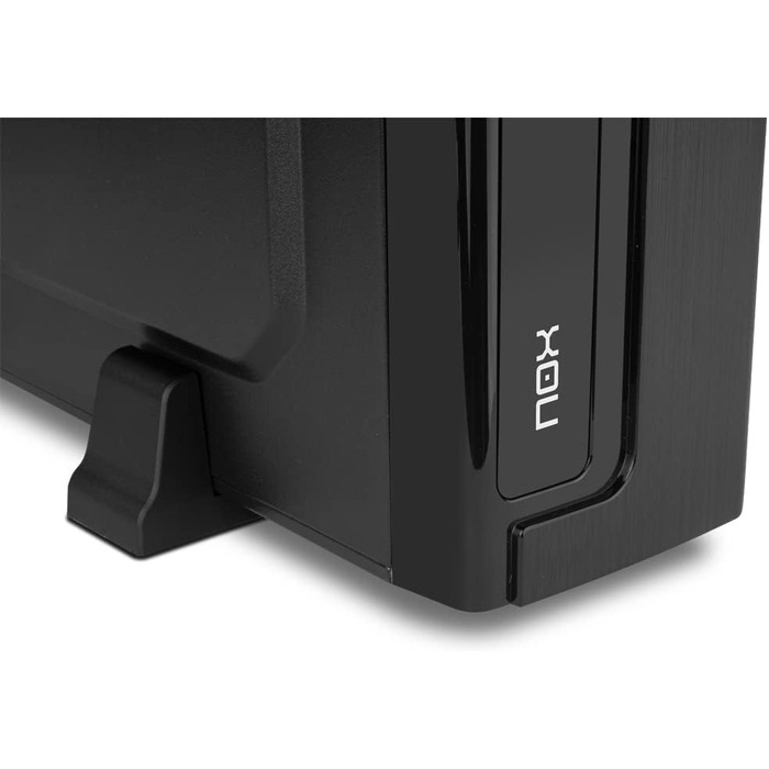 Корпус для ПК NOX LITE070 Mini-Tower з блоком живлення 500 Вт, USB 3.0, вентилятор 80 мм, підтримка Micro ATX/ITX, чорний, передня панель з шліфованим покриттям